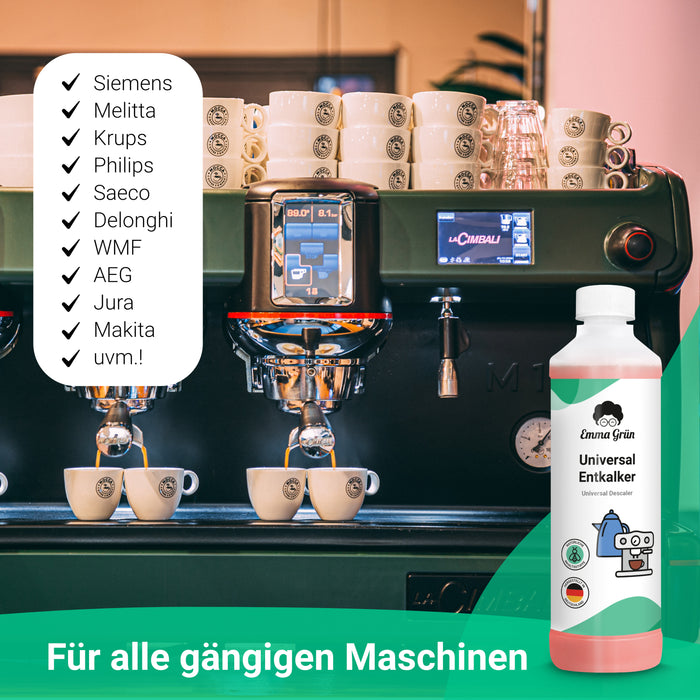 Universal Entkalker 750 ml für Kaffeevollautomaten, natürlicher Flüssigentkalker