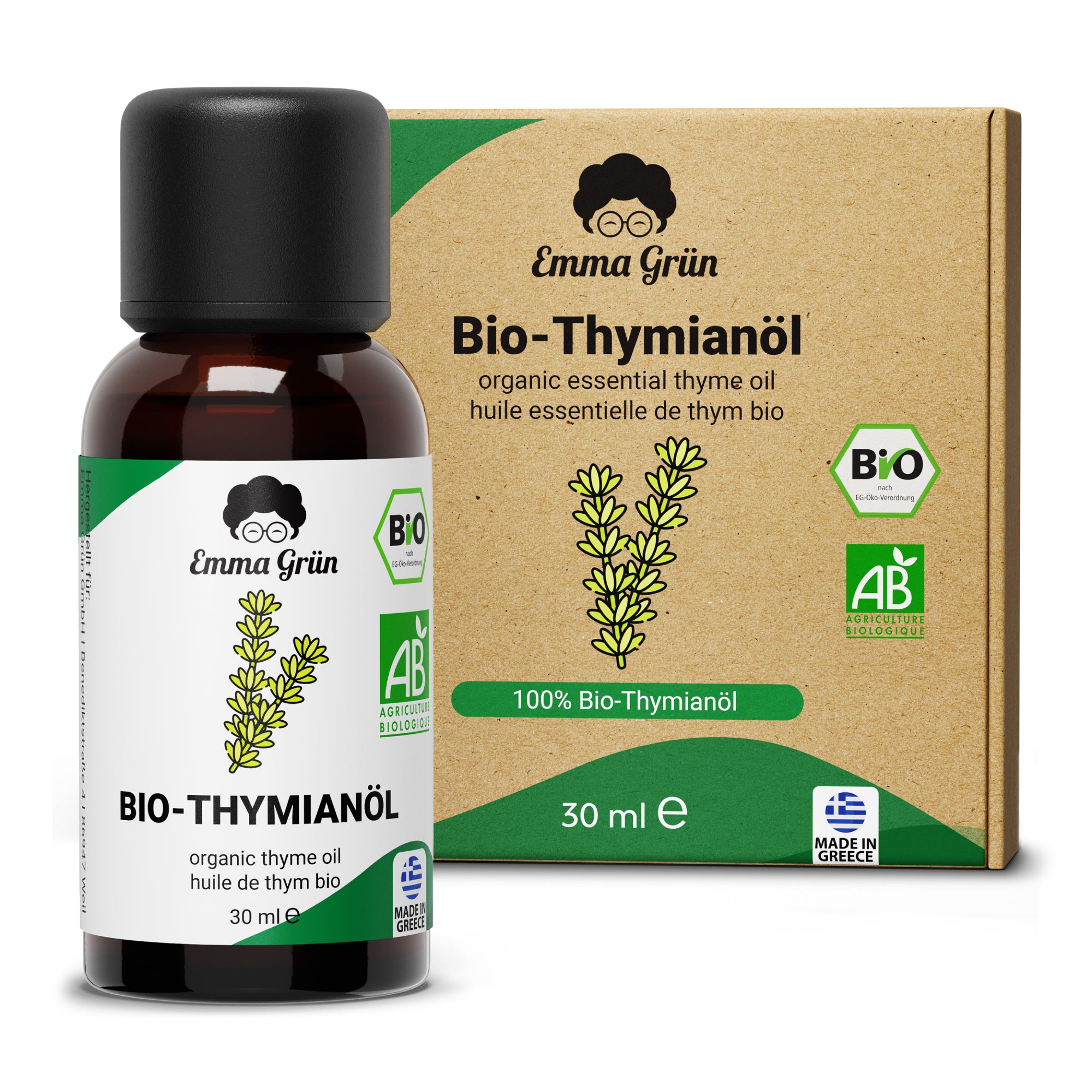 Huile de thym bio 30 ml, huile essentielle, naturelle &amp; fortement dosée, qualité bio