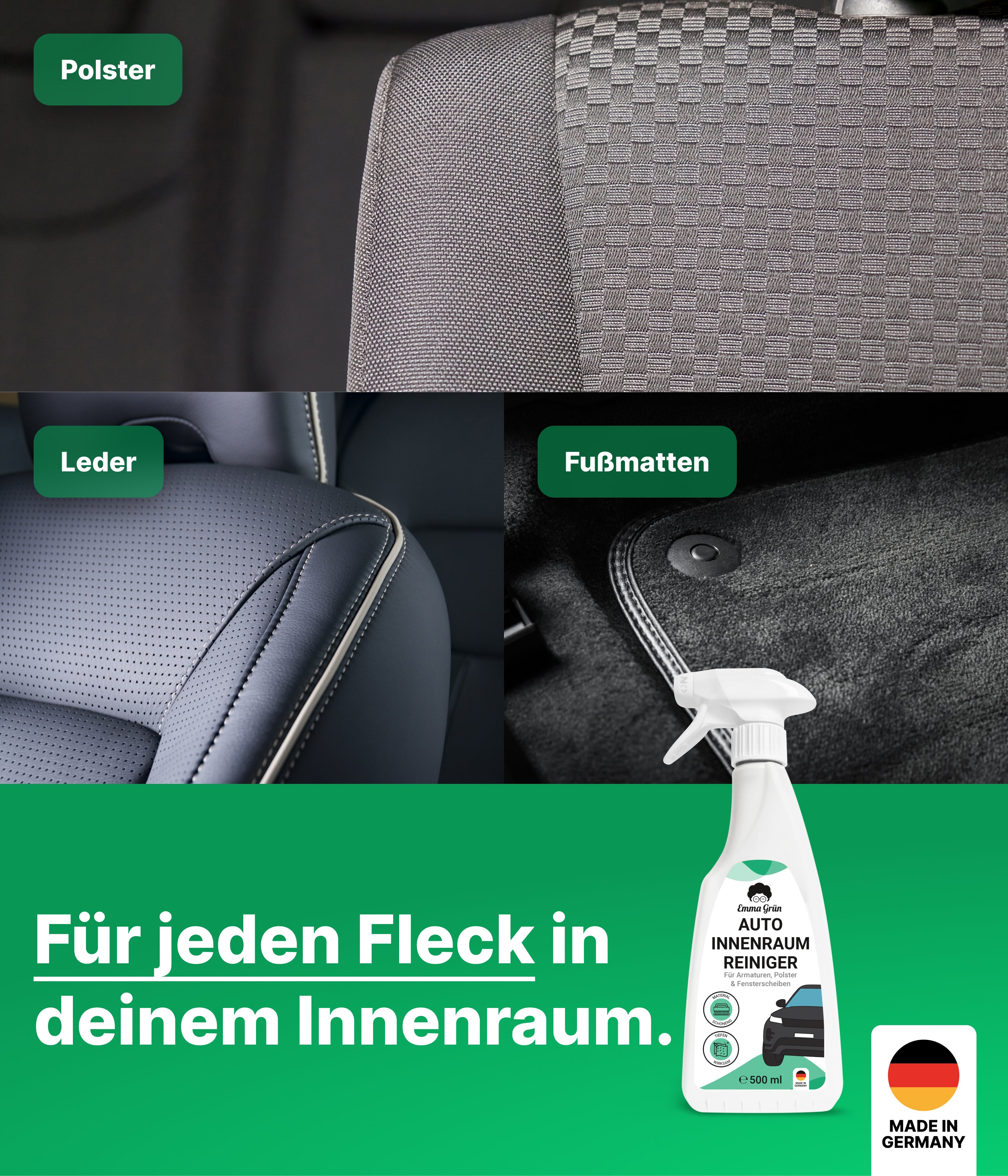"Sauber & geschützt" Auto Spar-Set mit Innenraum Reiniger & Pflege Lotion